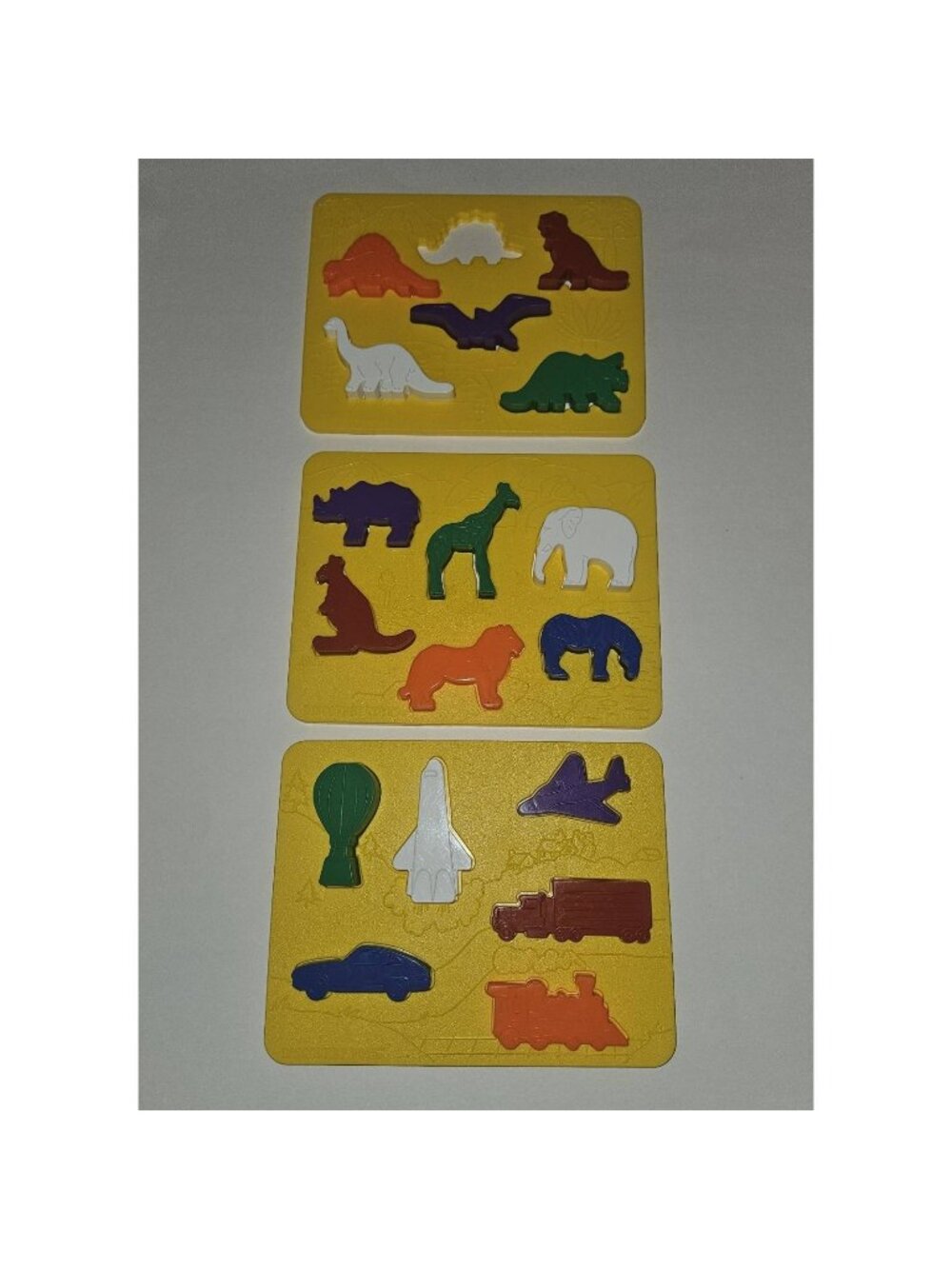Discovery Toys Place & Trace Puzzle Stencil Lot Animals Vehicles Dinosaurs READ
